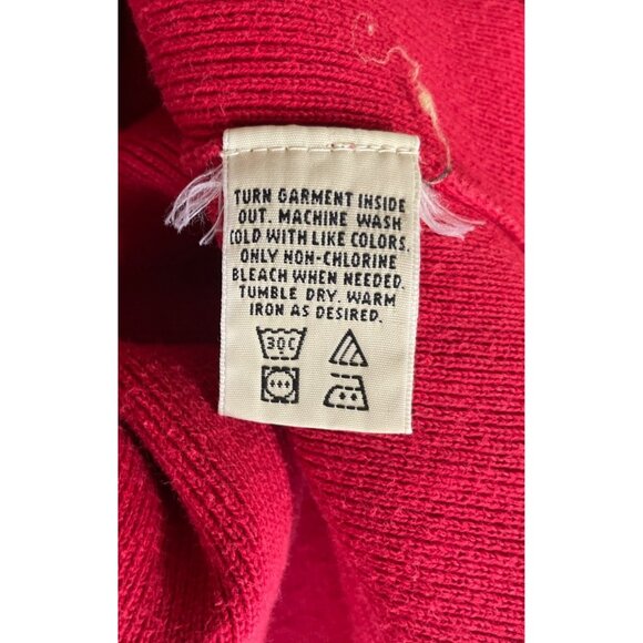 Eddie Bauer Red Cotton Long Sleeve Womens Sweater Size L - Picture 6 of 6
